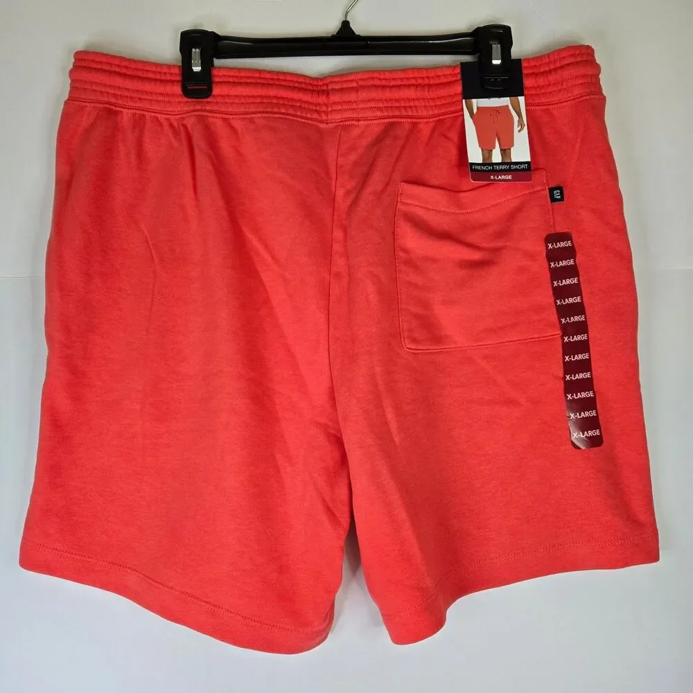 GAP Shorts Red French Terry Knit Soft Sweatpants Men Size Extra Large XL NEW NWT